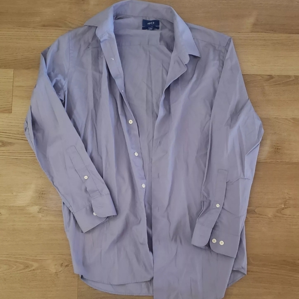 Apt. 9 Men's Light Purple Button Down Shirt
